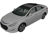 Hyundai Sonata Hybrid (2015) 3D Model preview