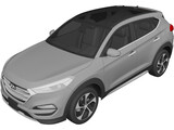 Hyundai Tucson (2019) 3D Model preview
