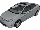 Hyundai Verna (2011) 3D Model preview