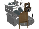 IKEA Children Set 3D Model preview