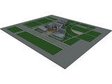 Industrial Park Area 3D Model preview