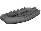 Inflatable Boat 3D Model preview