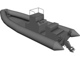 Inflatable Boat 3D Model preview