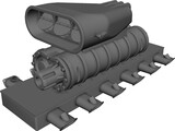 Intake Manifold with Supercharger 3D Model preview