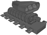 Intake Manifold with Supercharger 3D Model