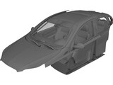 Interior Chevrolet Aveo (2008) 3D Model preview