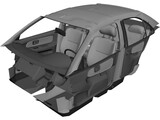 Interior Nissan Sentra (1997) 3D Model preview