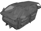 Interior Volkswagen Touareg R50 (2008) 3D Model preview