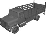 International Flatbed Truck 3D Model preview