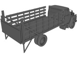 International Flatbed Truck 3D Model