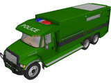 International Police Truck 3D Model preview