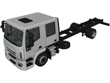 Iveco EuroCargo Double Cab Chassis Truck (2008) 3D Model preview