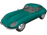 Jaguar Coupe E-type (1961) 3D Model preview