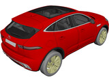 Jaguar E-Pace (2018) 3D Model preview