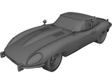 Jaguar E-Type (1960) 3D Model preview
