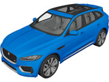 Jaguar F-Pace S (2017) 3D Model preview