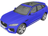 Jaguar F-Pace S (2017) 3D Model preview