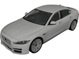 Jaguar XE (2018) 3D Model preview