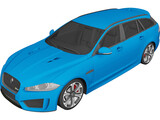 Jaguar XFR-S Sportbrake (2015) 3D Model preview