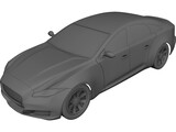 Jaguar XJ (2012) 3D Model preview