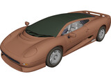 Jaguar XJ220 3D Model preview