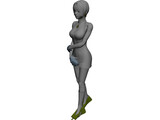 Japanese Girl 3D Model preview