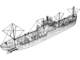 Japanese Merchant Ship 3D Model