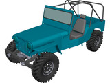 Jeep Willys Long (1945) 3D Model preview