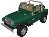 Jeep Wrangler (1989) 3D Model preview