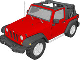 Jeep Wrangler Rubicon (2007) 3D Model preview