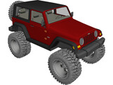 Jeep Wrangler TJ (2006) 3D Model preview