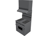 Jenn-Air Gas Range 3D Model preview