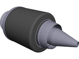 Jet Engine KJ66 3D Model preview
