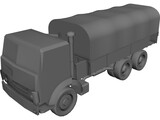 Kamaz Russian Army Truck 3D Model preview