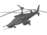 Kamov KA-58 Attack Helicopter 3D Model preview