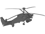 Kamov KA-58 Attack Helicopter 3D Model