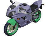 Kawasaki ZX9R 3D Model preview