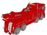 Kenworth K100 Fire Wrecker 3D Model