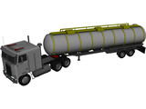 Kenworth K100 Tanker 5-axle 3D Model preview