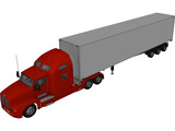 Kenworth T600 with Trailer 3D Model preview