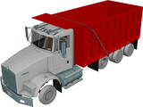 Kenworth T800 Dump Truck 3D Model preview