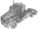 Kenworth T800 Tandem Truck 3D Model