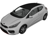 Kia Pro Ceed GT (2014) 3D Model preview