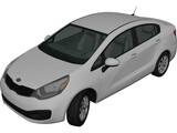 Kia Rio (US) Sedan (2012) 3D Model preview