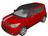 Kia Soul (2014) 3D Model preview