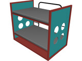 Kids Bed Baby 3D Model preview