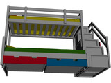 Kids Colour Bed 3D Model