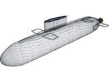 Kilo Class Submarine 3D Model