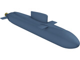 Kilo Class Submarine 3D Model