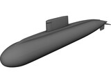Kilo Russia Submarine 3D Model preview